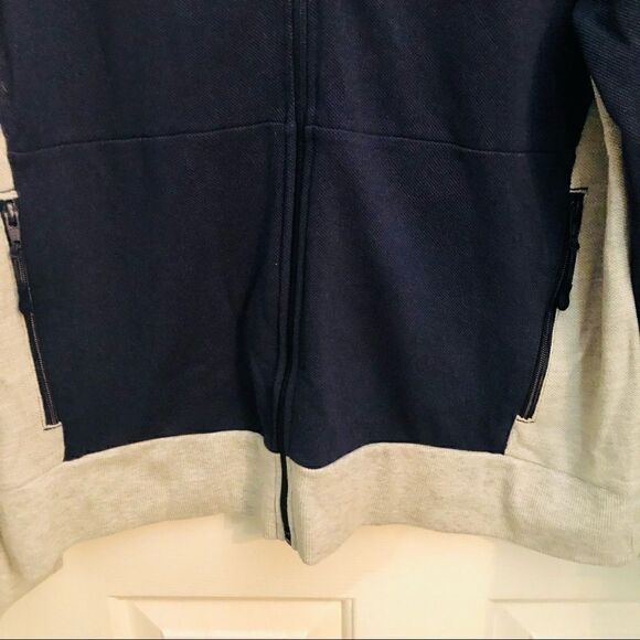 Men’s Goodfellow zip up blue & gray cotton jacket - Picture 2 of 6